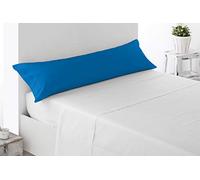 Miracle Home Housse de coussin douce et confortable en coton 50 % polyester Bleu 135 cm