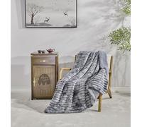 Miracle Home. Kunzita Couverture Polaire réversible en Microfibre veloutée et Sherpa 300 GSM-180 g/m², Douce, Chaude et légère, Lavable en Machine, 160 x 220 cm, Gris
