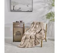 Miracle Home. Kunzita Couverture Polaire réversible en Microfibre veloutée et Sherpa Douce, Chaude et légère, Lavable en Machine, 130 x 160 cm, Beige