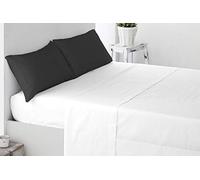 Miracle Home Lot de 2 taies d'oreiller douces et confortables 150 cm Noir