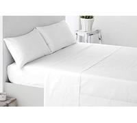 Miracle Home Lot de 2 taies d'oreiller douces et confortables en coton 50 % polyester Blanc 50 x 70 cm