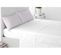 Miracle Home Lot de 2 taies d'oreiller douces et confortables en coton 50 % polyester Écru 150 cm