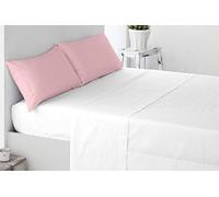 Miracle Home Lot de 2 taies d'oreiller douces et confortables en coton 50 % polyester Rose 150 cm