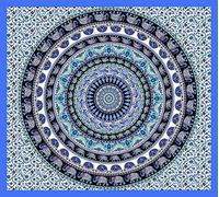 Miracle Home Mandala Mandala/Paréo Multi 309 210X240 Bleu