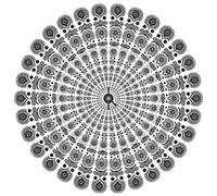 Miracle Home Mandala/Paréo Multi 305, 100% Coton, Noir, 180 RD