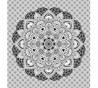 Miracle Home Mandala/Paréo Multi 306, 100% Coton, Noir, 210 x 240 cm