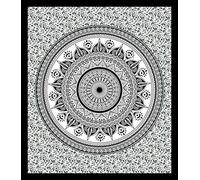Miracle Home Mandala/Paréo Multi 311, 100% Coton, Noir, 210 x 240 cm