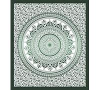 Miracle Home Mandala/Paréo Multi 311, 100% Coton, Vert, 210 x 240 cm