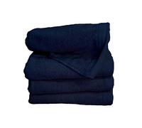 Miracle Home Nile Lot de 2 Serviettes de Toilette 50 x 100 cm 100% Coton Bleu Marine 50 x 100 cm