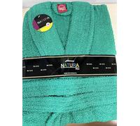 Miracle Home Peignoir unisexe uni en coton, vert mer, taille XL