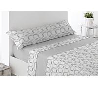 Miracle Home. Pirineo Acari Parure de lit Thermique 3 pièces avec Drap-Housse réglable, Drap Plat et taie d'oreiller. Chaleur, Douceur Premium et Ajustement Gris, 150 x 200 cm, lit de 150 cm