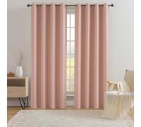 Miracle Home. Rideau Moderne et Élégant de 1 Pièce avec Œillets pour Salon et Chambre à Coucher, Séquoia Rose. 145 (Largeur) X 260 (Longueur) centimètres