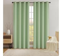 Miracle Home. Rideau Moderne et Élégant de 1 Pièce avec Œillets pour Salon et Chambre à Coucher, Séquoia Vert. 145 (Largeur) X 260 (Hauteur) centimètres