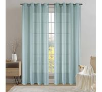 Miracle Home. Rideau Moderne et Élégant de 1 Pièce avec Oeillets pour Salon et Chambre à Coucher, Vert Menthe. 200 (Largeur) X 260 (Hauteur) centimètres