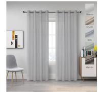 Miracle Home. Rideaux 2 pièces Modernes et élégants (Une pièce Incluse) pour Salon et Chambre avec œillets. Margarita. 200cm (ancho) x 260cm (Alto) Vert