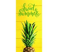 Miracle Home. Serviette de Plage en Microfibre Ananas, 100% Polyester, 95 X 195 Cm. 11805