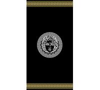 Miracle Home. Serviette de Plage en Microfibre Athéna Noir, 100% Poliéster, 75 X 145 cm. 15552