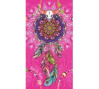 Miracle Home. Serviette de Plage en Microfibre Attrape Un rêve, 100% Polyester, 75 X 145 Cm. Bleu. 11806