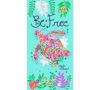 Miracle Home. Serviette de Plage en Microfibre Be Free, 100% Poliéster, 75 X 145 cm. 15551