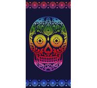 Miracle Home. Serviette de Plage en Microfibre Calabera Feliz, 100% Polyester, 95 X 175 cm. 11690