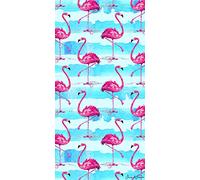 Miracle Home. Serviette de Plage en Microfibre Flamants Roses, 100% Polyester, 75 X 145 Cm. 11804