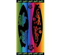 Miracle Home. Serviette de Plage en Microfibre Surf 2, 100% Poliéster, 75 X 145 cm. 15554