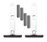 Miracle K 2 mini serpillères + 4 éponges, petit balai pour petits espaces, balai éponge, mini balai portable, balai auto-compressible, balai absorbant humide et sec, balai à essorage automatique (mini