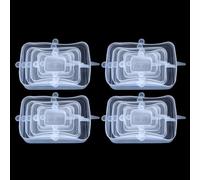 Miracle Lot de 24 couvercles extensibles en silicone réutilisables pour bols, plats et bols au micro-ondes (rectangulaire)
