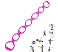 Miracle Miles Bande d'exercice à 7 Anneaux de résistance pour Yoga, Bras, épaules, Pieds, Jambes, fessiers, Fitness à Domicile, thérapie Physique (Rose)