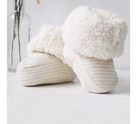 Miracle4ever Coton Chaussures bébé/pieds couvertures (Marron clair et blanc)