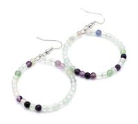 Miracles Minéraux | boucles/puces/clous d'oreille en pierre naturelle |création artisanale| Modèle et pierre au choix (Créole | fluorite)