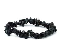 Miracles Minéraux Bracelet Perle Baroque Chips, Pierre Naturelle, création Artisanale française, Plus de 80 Choix (obsidienne noire)