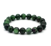 Miracles Minéraux Bracelet perle ronde 10 mm, pierre naturelle, création artisanale française, plus de 40 choix (Zoïsite 10 mm)