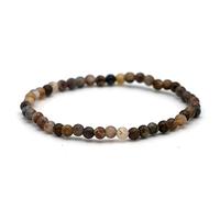 Miracles Minéraux Bracelet perle ronde 4 mm fin et discret, pierre naturelle, création artisanale française, plus de 60 choix (Piétersite 4 mm)