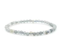 Miracles Minéraux Bracelet perle ronde 4 mm fin et discret, pierre naturelle, création artisanale française, plus de 60 choix (0 labradorite 4 mm facettée)