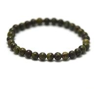 Miracles Minéraux bracelet perle ronde 6 mm pierre naturelle (Jaspe sang de dragon 6 mm)