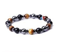 Miracles Minéraux Bracelet pierre naturelle triple protection | création artisanale | lithothérapie | énergie | bracelet homme femme mixte | cadeaux