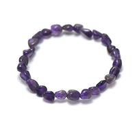 Miracles Minéraux Bracelet Pierre roulée, Pierre Naturelle Semi-précieuse, Plus de 30 gemmes au Choix (Améthyste)