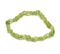Miracles Minéraux Bracelet Pierre roulée, Pierre Naturelle Semi-précieuse, Plus de 30 gemmes au Choix (Péridot)