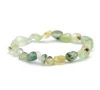 Miracles Minéraux Bracelet Pierre roulée, Pierre Naturelle Semi-précieuse, Plus de 30 gemmes au Choix (Préhnite)