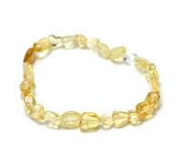 Miracles Minéraux Bracelet Pierre roulée, Pierre Naturelle Semi-précieuse, Plus de 30 gemmes au Choix (Citrine)