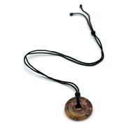 Miracles Minéraux Pendentif Pierre naturelle | Donut Pi chinois| double pointes concentrateur d'énergie