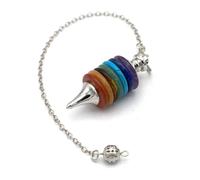 Miracles Minéraux Pendule divinatoire|Radiésthésie|ésothérisme|Pierre Naturelle|Pointe|cône|égyptien Thot|séphoroton|Merkaba|Pyramide (7 Chakras | Ultime)