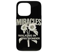 Miracles Walking in His Wonder Christian Citation Worship Coque pour iPhone 13 Pro
