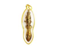 MiracleTH6395 Amulette thaïlandaise Power Wessuwan - Statue de dieu géant - Pendentif étanche et talisman Pha Yant en tissu - Protection contre le danger - Esprit maléfique - Attraction - Argent