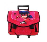 Miraculous Cartable à roulettes 38cm 2 Compartiments Rouge