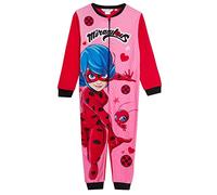 Miraculous Combinaison Pyjama en Polaire pour Filles Coccinelle Tout-en-Un pour Enfants, Costume de Jeu, Pyjama à Fermeture éclair, Rose, 9-10 Ans