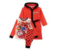 Miraculous Ensemble De Pyjamas et Robe de Chambre Fille Ladybug Rouge 3-4 Ans