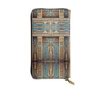 Miraculous Frescoes Portefeuille long en cuir à motifs (19,1 x 10,4 cm) | Compartiment multifonction extra large | Excellent cadeau