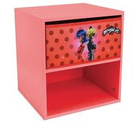 MIRACULOUS Fun House 713484 Ladybug Chevet/Table de Nuit avec tiroir H.36 X L. 33 X P. 30 CM pour Enfant